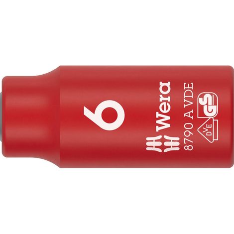 Douille 8790 A VDE 1/4 pouce SW 6mm L.41mm WERA (1/5)