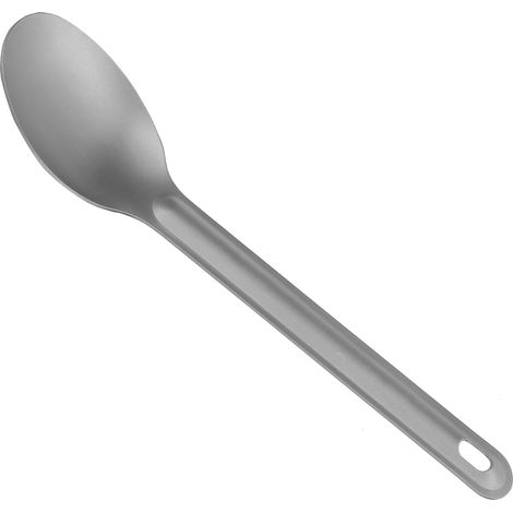 Cuillère-fourchette en titane léger et résistant à l'usure, ensemble de couverts en métal pour le camping en plein air (cuillère en titane) (1/5)