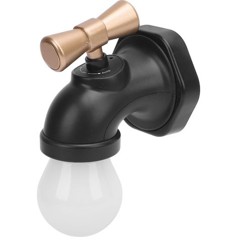 Veilleuse robinet intelligente et innovante, rechargeable par USB, avec capteur et commande vocale, lampe LED pour armoire ou chevet (1/5)