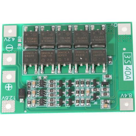 Verbesserte Schutzplatine für 3S 40A Li-Ionen-Zellen mit integriertem BMS-Schaltkreis für Bohrmotoren. (1/5)