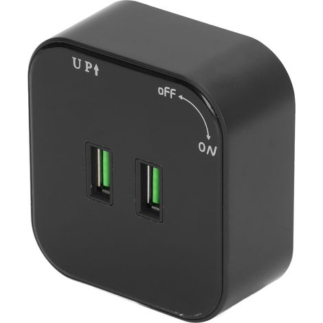 Prises murales USB doubles sans fil adaptateur rail carré 110‑250V montage en surface (1/5)
