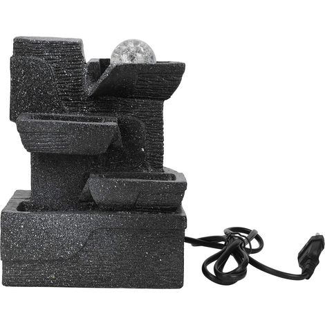 Fontaine cascade résine sculptée main – bureau maison – décoration table
