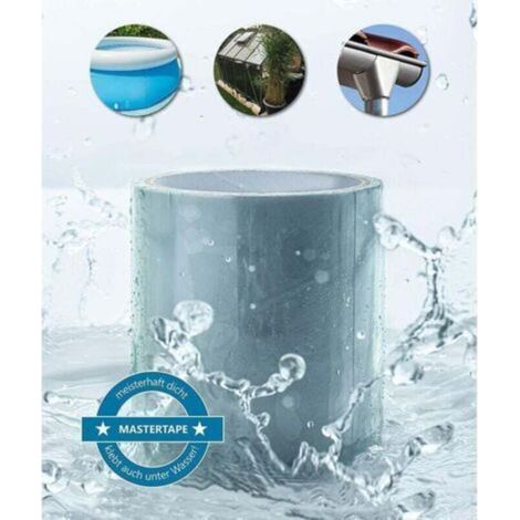 Underwater Adhesive Tape, Sealing Tape, Repair Tape for Swimming Pool, Tent, Tarpaulin, Acrylic Glue (10cm x 150cm, White) (1/5)