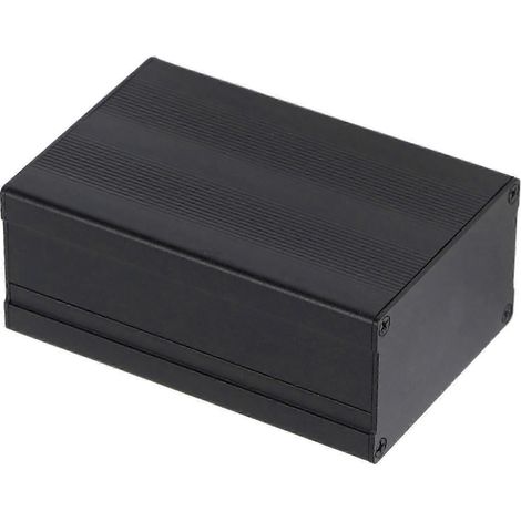 Boîte électrique en aluminium étanche, boîtier de jonction étanche à visser, type fendu pour bricolage, dimensions 46x76x110mm, noir avec bande (1/5)