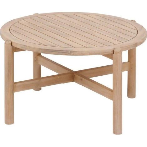 Mesa de centro redonda de jardín deona acacia - 80 x 48 cm - Hespéride (1/3)