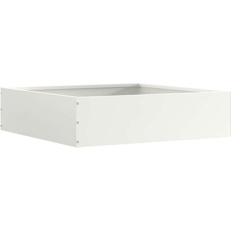 Lawn Edging White 50 x 50 x 13 cm Steel vidaXL