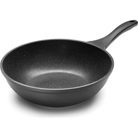 Wok Eco Piedra de Aluminio 28 cm - Negro, Lacor