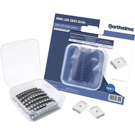 Barthelme SMD-LED-Set 2835 Grün 1500 mcd 120 ° 60 mA 3 V 100 St. Bulk