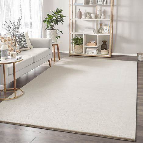 Cosy tapis fourrure doux lavable beige (1/5)