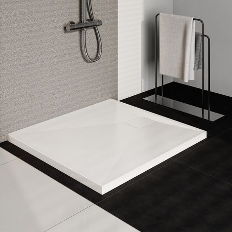 Acrylique Receveur de douche blanc 90x80 cm, receveur de douche rectangulaire sans bouchon de vidange - 3 tailles - 90x80 cm / 100x80 cm / 120x80 cm