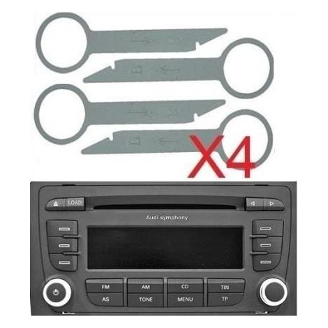 cles d'extraction demontage pour autoradio audi Symphony a3 a4 a6 tt Skyexpert
