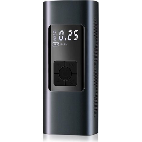 6000mAh Mini Pompe a Air Electrique, Compresseur a Air Portatif Gonfleur Pneus sans Fil 150PSI avec ecran LCD Numerique, Pompe a Velo Electrique avec