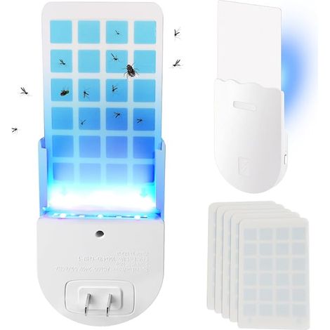 Anti Indoor, Plug in Mosquito Control Lamps, Ultrasonic Mosquito Repellent Lamp for Home with Sticky Pads, Electric Mosquito Killer (1/5)