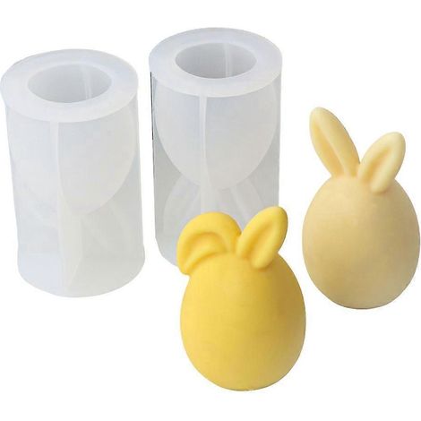Moules en silicone DIY pour fabriquer une bougie parfumée 3D en forme de lapin (moule en résine) (1/4)