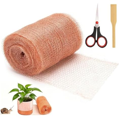 Filet en cuivre, ruban de cuivre contre les escargots, clôture à limaces, fil de cuivre, contre les escargots, tresse en cuivre, rouleau de grillage en cuivre, pour construire des trous, protection (1/5)