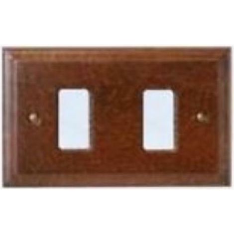 Cal magic placca 2 posti in legno colore noce 2802