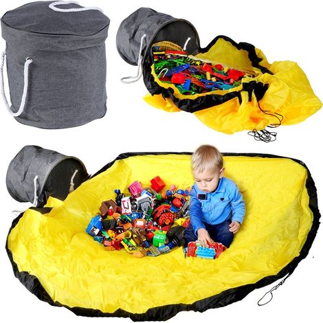 Cesta de juguetes con tapete de juego de 30x29 cm