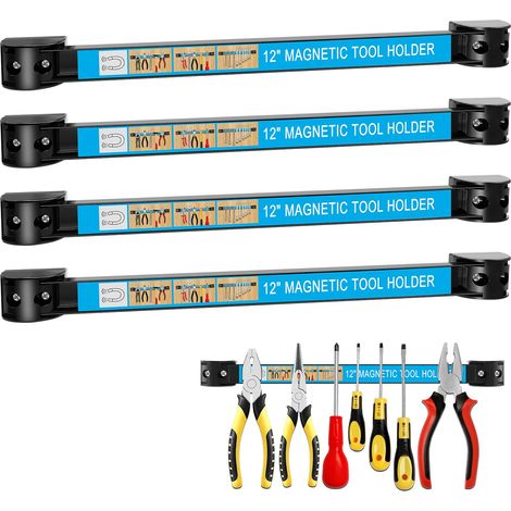 porte-outils magnétiques Bandes robustes Organiseur rangement pour garage établi tournevis 30 cm lot de 4 (1/5)