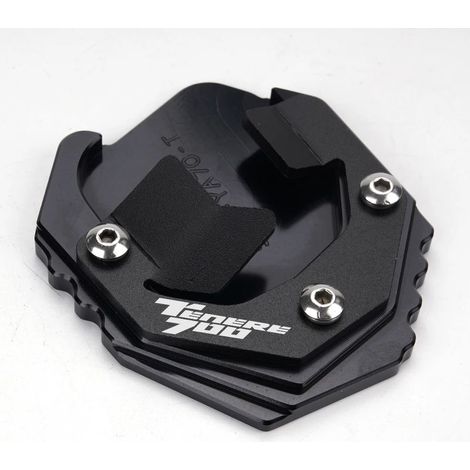 (Support Pad B-Noir) Compatible pour Yamaha Tenere 700 2019 2020 2021 2022 2023 Accessoires de moto Béquille Extension de pied Support latéral Agrandisseur Pad Tenere700 maxpower (1/4)