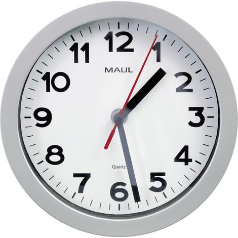 Maul 9052995 Quarz Wanduhr 20 cm x 200 mm x 17 mm x 44 mm Silber