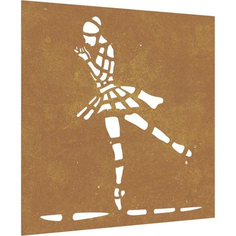 Motif de danseuse de ballet de 55 x 55 cm pour décoration murale de jardin (1/5)