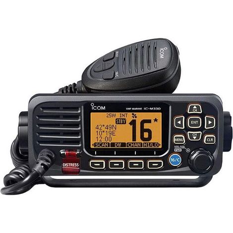 Émetteur-récepteur VHF M330GE Unisexe avec récepteur GPS, Noir