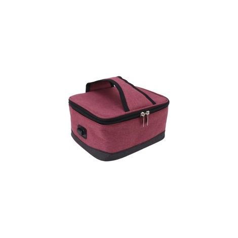 Boîte à lunch électrique portable chauffante USB, sac isotherme à chaleur constante, couleur bordeaux (1/5)