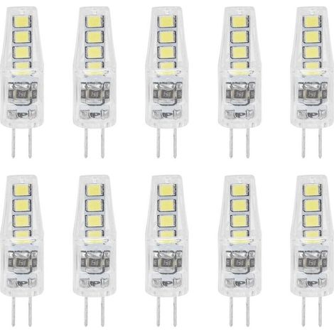 Ampoule G4 LED 10 pièces 2W 180LM – Lumière blanche 360° – Matériau PC – Remplace ampoule halogène 20W - 220Vlumi