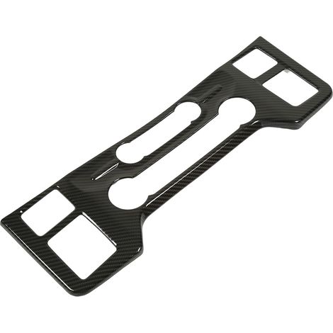 Baguette de garniture de climatisation de console centrale pour les modèles Ford 2021 et ultérieurs, présentant une texture lisse en fibre de carbone, remplaçant la garniture intérieure d'origine. (1/5)