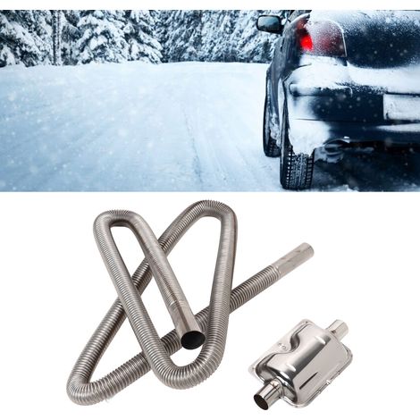 Auspuffrohr aus Edelstahl für Standheizung + Schalldämpfer, Zubehör für Dieselheizungen, 200 cm verlängertes und verstärktes Auspuffrohr (1/5)