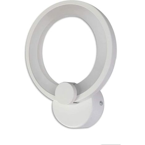 Applique a led a forma di cerchio 10 watt lampada da comodino a parete lumetto abat jour luce calda 3000K (1/2)
