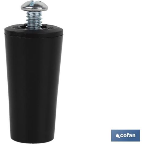 Tappo cieco 40 mm nero con vite M-6 (1/3)
