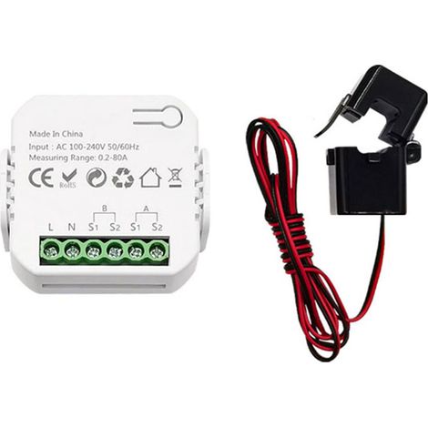 Interruttore energetico Tuya ZigBee, alimentatore multifunzione, misuratore di tensione e corrente, applicazione per smartphone, statistiche in tempo reale, consumo giornaliero, mensile e totale, con (1/5)