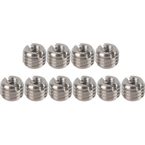 10 Stück Reduziermuttern mit Innengewinde M4x0,7 und Außengewinde M8x1,25 (6 mm) aus Edelstahl für Luftfahrt und Automobilindustrie