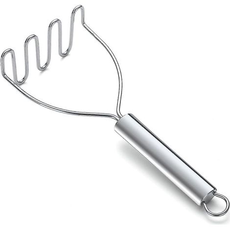 Presse-purée robuste en acier inoxydable avec poignée ferme, idéal pour les purées de légumes, de fruits et autres aliments pour bébés... (1/5)