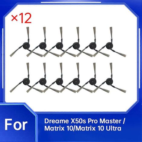 Lot de 12 brosses latérales pour Dreame X50s Pro Master / Matrix 10 / Matrix 10 Ultra - Accessoires - Pièces de rechange pour brosses latérales() (1/4)