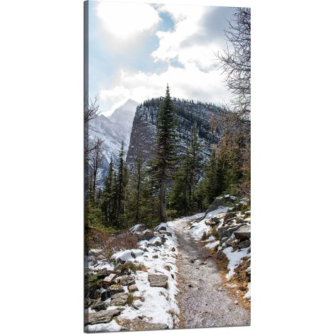 Leinwanddruck Natur Bergpfad Schnee 60x120