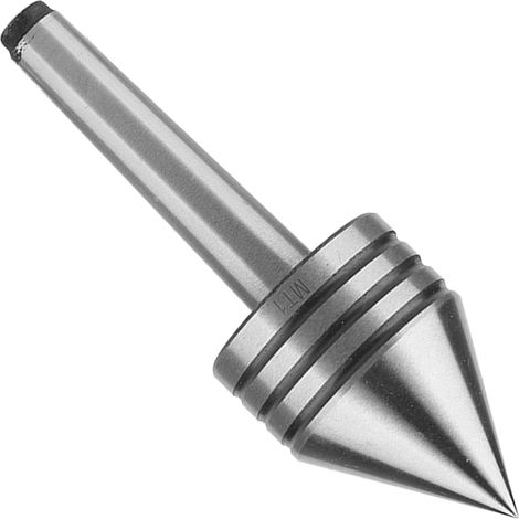 Pointe tournante conique 60° en acier rapide dureté élevée précision pour tour à bois et CNC mandrin queue MT1 130mm 45mm (1/5)
