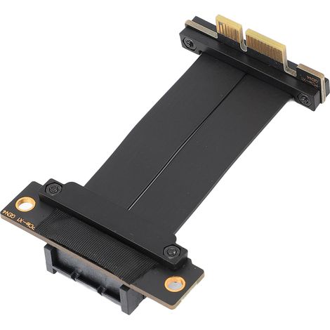 Câble d'extension PCIe 4.0 x1 double coude à 90° pour carte graphique, compatible avec carte WiFi et carte son, 50 cm / 19,7 pouces (1/5)
