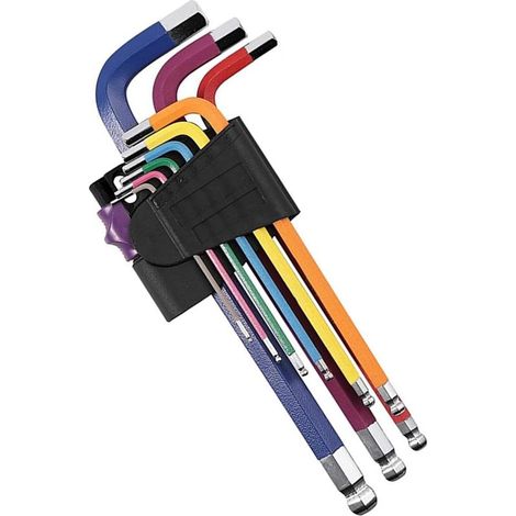 Lot 9 Clés Allen Torx Métriques 1,5-10mm Code Couleur Étui Bricolage (1/5)