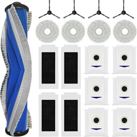 Ersatzteile für den ECOVACS DEEBOT T30 PRO OMNI / T30 OMNI Saugroboter: 1 Hauptbürste, 4 Filter, 4 Seitenbürsten, 4 Wischpads, 4 antibakterielle Staubbeutel (1/5)