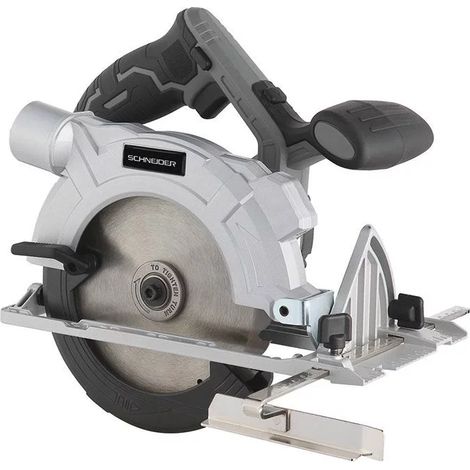 Schneider – Scie circulaire sans fil 20V – Diamètre de coupe 165 mm – Profondeur de coupe 0-51 mm – Moteur 42000 tr/min pour bois dur (1/5)