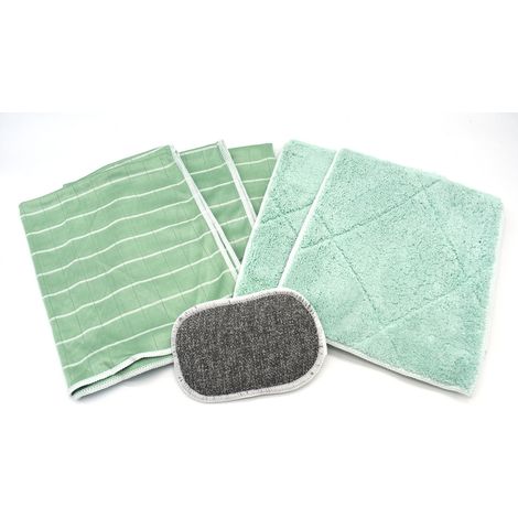 Kit de 3 chiffons microfibres en bambou ,2 lavettes double face et 1 éponge en bambou