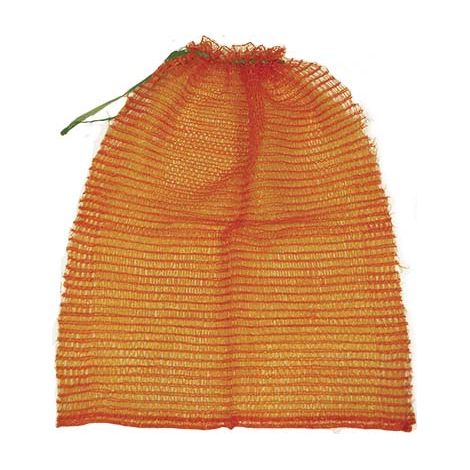 SACCO RASCHEL A RETE - PP ARANCIO/ROSSO CM 50X80 PORTATA KG 20-35- 100 pezzi