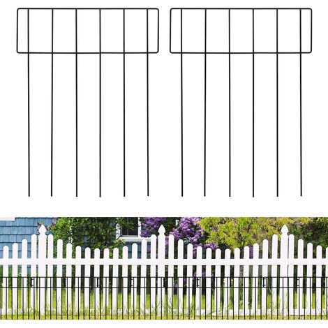 25 Pack Decorative Garden Pet Fence 17" H x 28.5" L - Rustproof Metal Wire Garden Fence - Dog Rabbit Friendly (1/5)