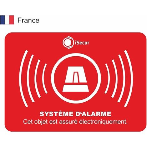 Alarm System Warning Sticker Windows, Home, Car, Truck, Construction Machine (1/4)
