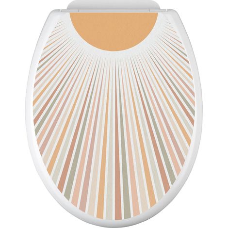 Stickers Abattant WC - Boho - 35x43 cm - Adhésif BRILLANT (1/2)