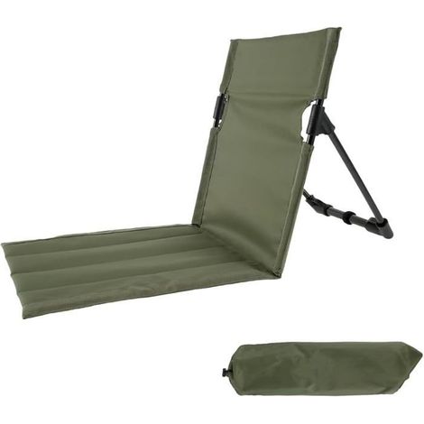 Chaise camping pliante aluminium ultra-légère – Dossier, support 150 kg – Portable – Pour plage, piscine, pique-nique (1/5)