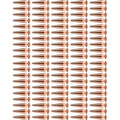 100 Sets Punk-Kegelnieten 10x26mm Roségoldene Punk-Kegelnieten DIY Punk-Stil Kleidung Dekoration Spikes (1/5)