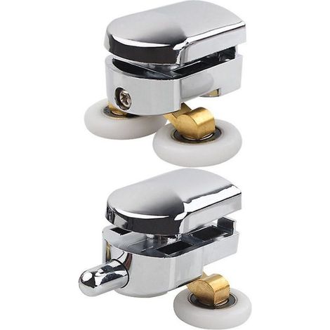 Roulettes de rechange pour portes de douche doubles - Roues de remplacement pour parois de douche coulissantes de 23 mm (1/5)